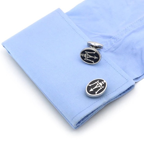 Black & Silver Maserati Logo Cufflinks - Picture 2 of 16